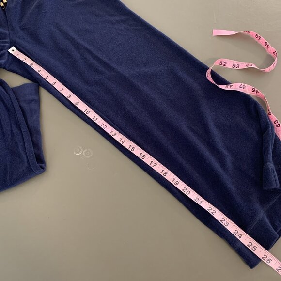 Talbots Womens M NEW Terry Pull On Pants Navy Blue Drawstring Lounge Comfy Knit - Picture 10 of 12